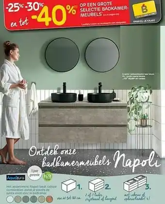 BricoPlanit Badkamermeubel ronde zwarte lavabo aanbieding
