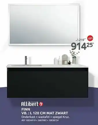 BricoPlanit Finn mat zwart aanbieding