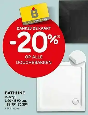 Bathline douchebakken