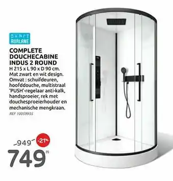 BricoPlanit Complete douchecabine indus 2 round aanbieding