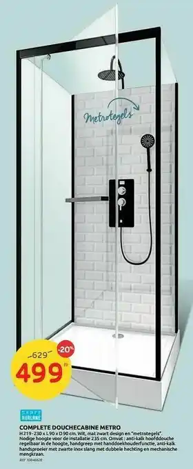 BricoPlanit Complete douchecabine metro aanbieding