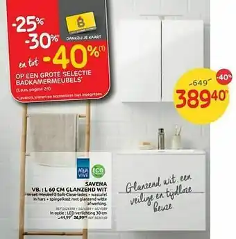 Badkamermeubel savena glanzend wit