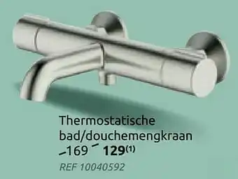 BricoPlanit Aquavive thermostatische badkraan cato geborsteld staal aanbieding