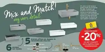 -20% op het concept mix + match voor handwassers
