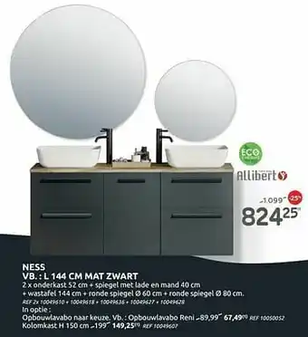 BricoPlanit Ness mat zwart aanbieding
