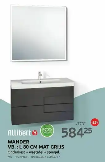 BricoPlanit Badkamermeubel wander mat grijs aanbieding