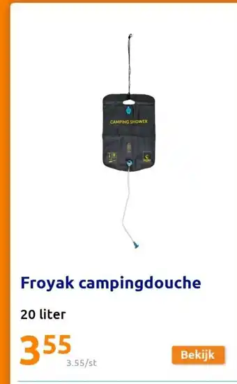 Action Froyak campingdouche 20 liter aanbieding