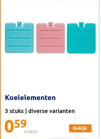 Action Koelelementen 3 stuks diverse varianten aanbieding