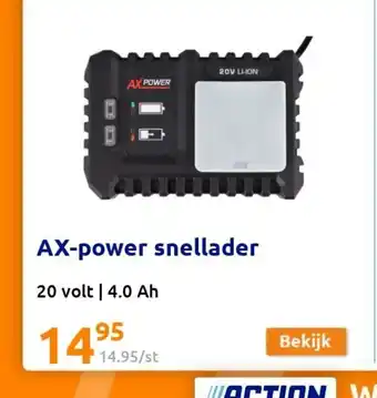 AX-power snellader 20 volt