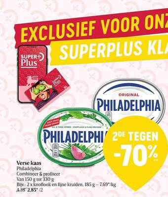 Delhaize Verse Kaas Philadelphia aanbieding