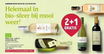 Delhaize Witte, Rosé-, Rode Of Schuimwijn, Bio aanbieding