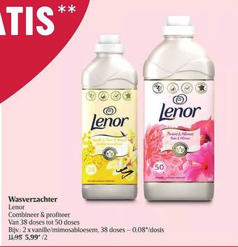 Delhaize Wasverzachter Lenor aanbieding