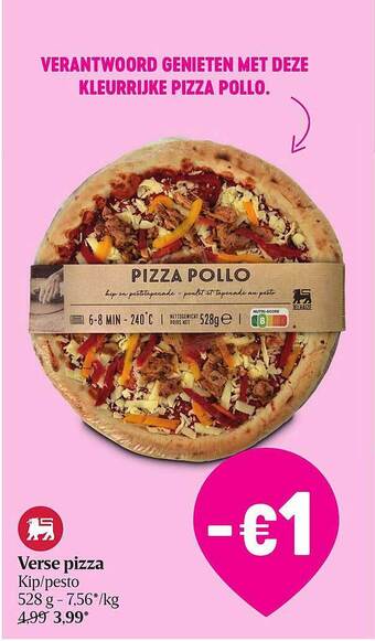 Delhaize Verse Pizza aanbieding