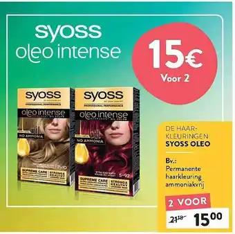 Di De Haarkleuringen Syoss Oleo aanbieding