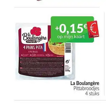 Intermarché La Boulangère Pittabroodjes 4 Stuks aanbieding