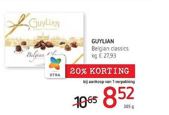 Spar Colruyt Guylian Belgian Classics aanbieding