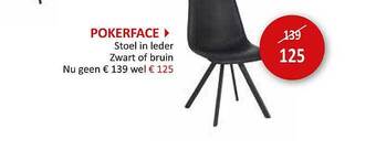 Weba Pokerface Stoel In Leder aanbieding