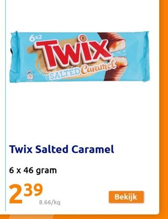 Action Twix Salted Caramel 6 x 46 gram aanbieding