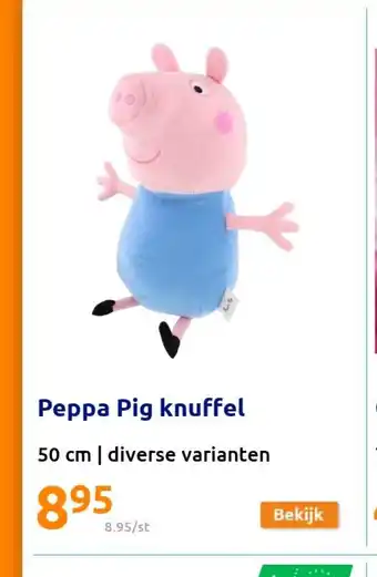 Action Peppa Pig knuffel 50 cm diverse varianten aanbieding
