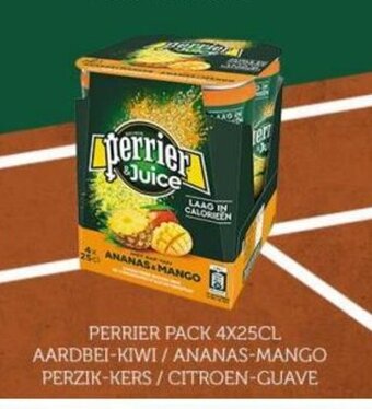 Prik en Tik Perrier Pack 4 x 25 cl Aardbei-Kiwi / Ananas-Mango Perzik-kers / Citroen-Guave aanbieding
