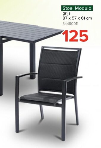 Euroshop Stoel Modulo grijs 87 x 57 x 61 cm aanbieding