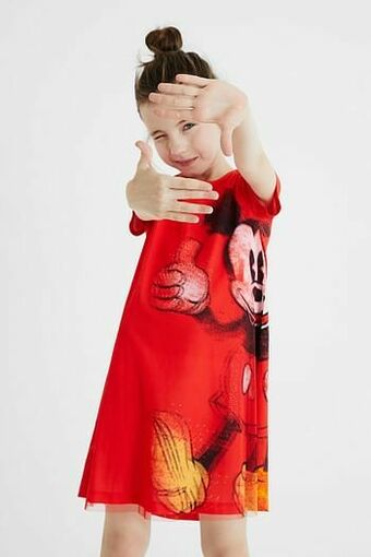 Desigual T-shirtjurk met Mickey Mouse - RED - 7/8 aanbieding