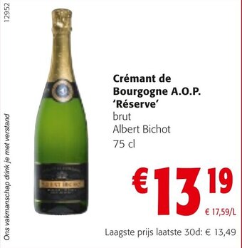 Colruyt Cremant de Bourgogne A.O.P. Reserve aanbieding
