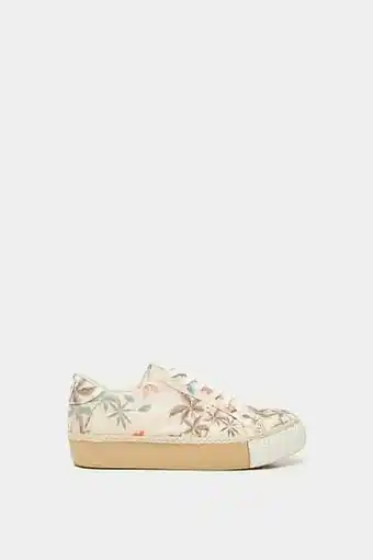 Sneakers met plateauzool in camouflower - WHITE - 40