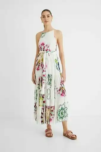 Desigual Lange jurk met caleidoscopische print - WHITE - XL aanbieding