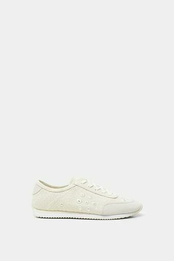 Desigual Leren sneakers met borduursel - BROWN - 37 aanbieding
