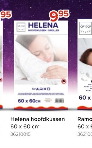 Euroshop Helena hoofdkussen 60 x 60 cm aanbieding