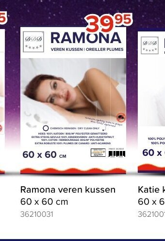 Euroshop Ramona veren kussen 60 x 60 cm aanbieding