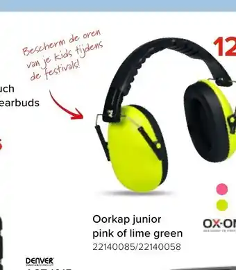 Oorkap junior pink of lime green