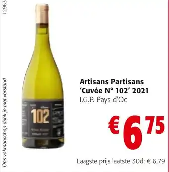 Colruyt Artisans Partisans Cuvee N° 102 2021 aanbieding