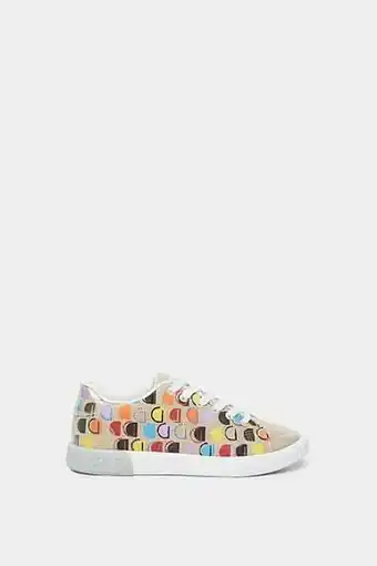 Canvas sneakers met omgekeerde D - WHITE - 39