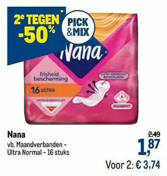 Makro Nana maandverbanden - ultra normal aanbieding