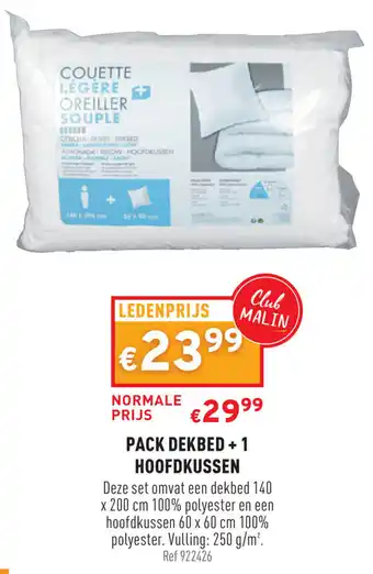Trafic Oreiller Pack dekbed +1 hoofdkussen 140*200 cm aanbieding