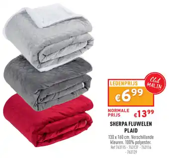 Trafic Sherpa fluwelen plaid 130*160 cm aanbieding