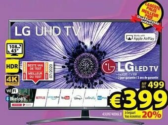 ElectroStock Lg led tv 43un74006lb aanbieding