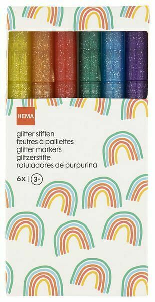 HEMA Glitter Stiften - 6 Stuks