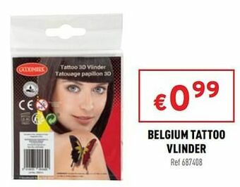 Belgium tattoo vlinder