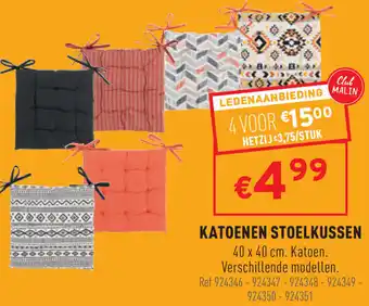 Katoenen stoelkussen 40*40 cm