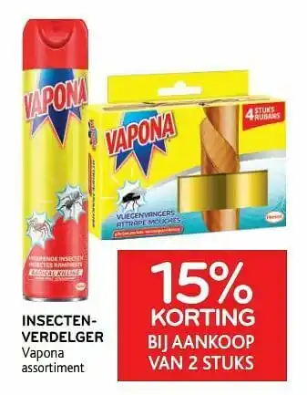 Insectenverdelger vapona 15% korting bij aankoop van 2 stuks
