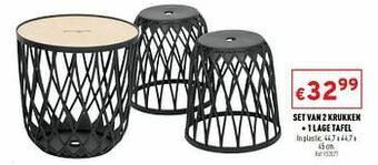 Trafic Set van 2 krukken + 1 lage tafel aanbieding