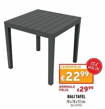 Trafic Bali tafel aanbieding