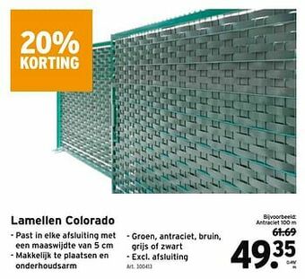GAMMA Lamellen colorado aanbieding