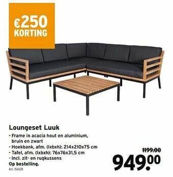 GAMMA Loungeset luuk aanbieding