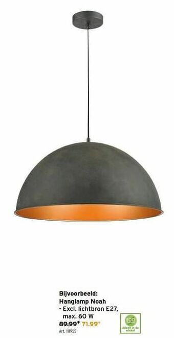 GAMMA Gamma hanglamp noah aanbieding
