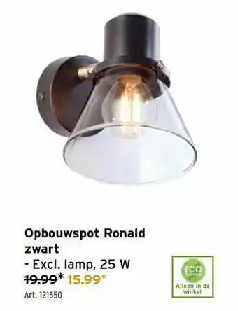 GAMMA Opbouwspot ronald zwart aanbieding