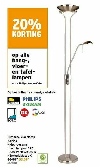 Dimbare vloerlamp karina